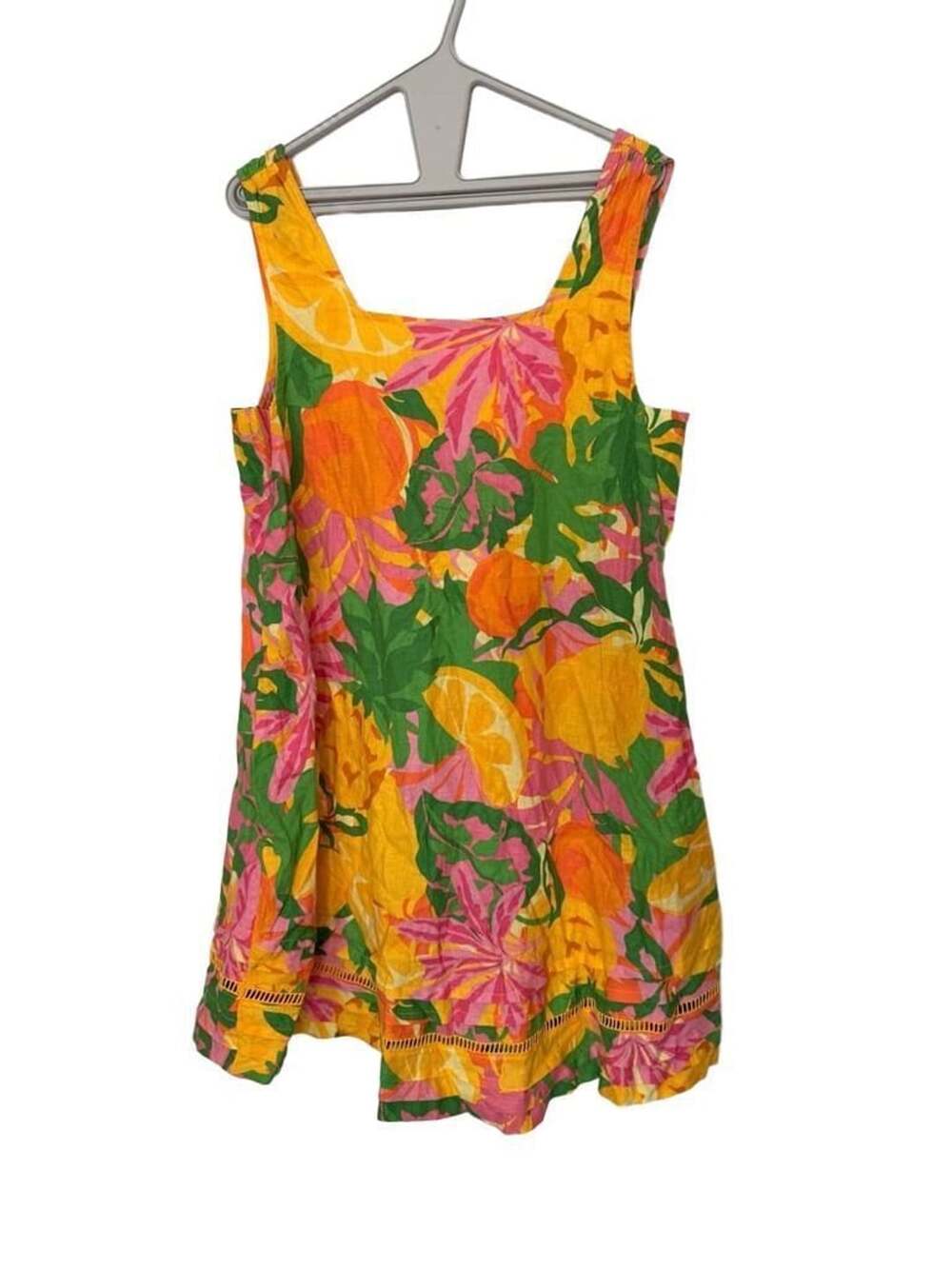C&C California Citrus Floral Linen Dress Size M